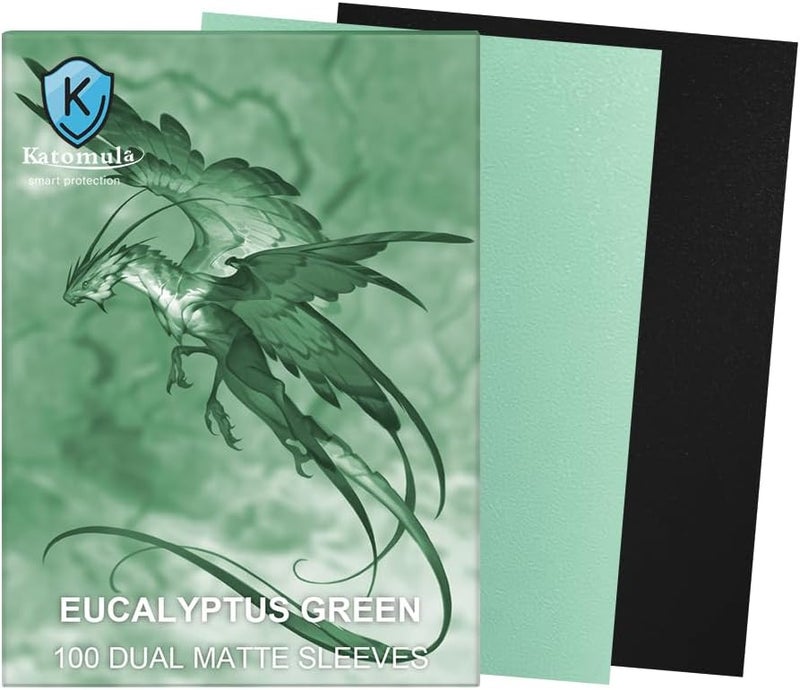 Katomula Eucalyptus Green Dual Matte Card Sleeves, Card Sleeves for MTG, Standard Card Sleeve for MTG, PKM, Flesh & Blood - Image 2